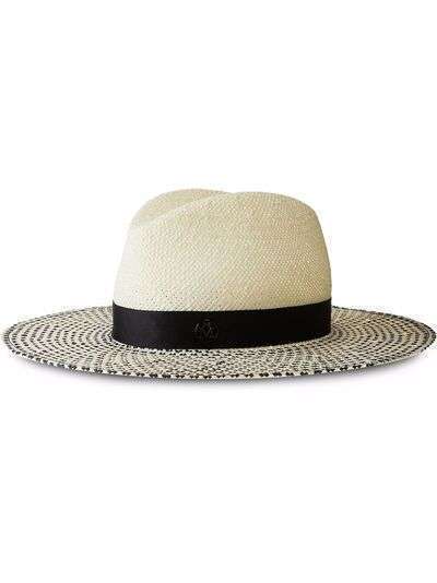 Maison Michel соломенная шляпа-федора Zango