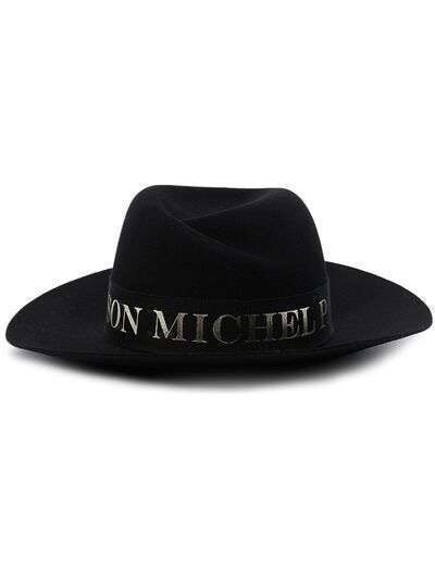 Maison Michel шляпа-федора Virginie с логотипом