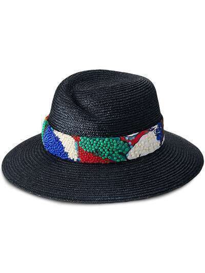 Maison Michel шляпа-федора Virginie с бисером