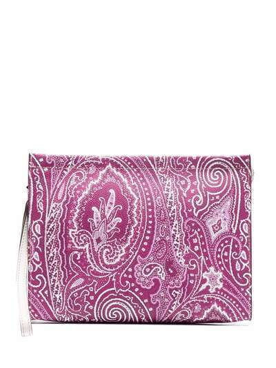 ETRO colour-blocked paisley make up bag