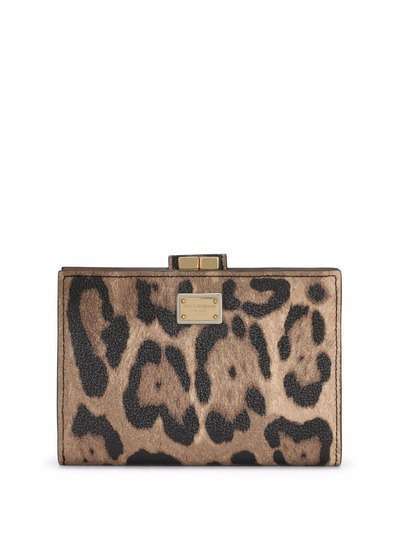 Dolce & Gabbana бумажник Crespo с леопардовым принтом