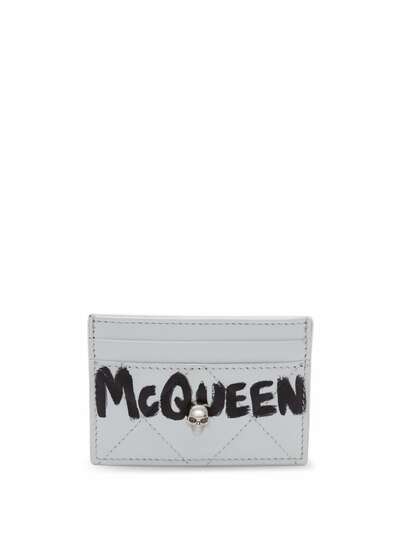 Alexander McQueen стеганый картхолдер с логотипом