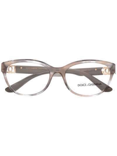 Dolce & Gabbana Eyewear очки в оправе 'кошачий глаз' черепаховой расцветки