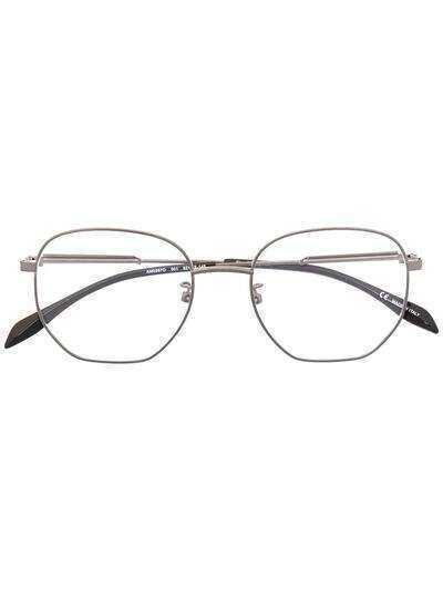 Alexander McQueen Eyewear солнцезащитные очки в круглой оправе