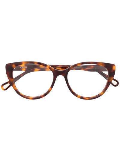Chloé Eyewear очки в круглой оправе черепаховой расцветки