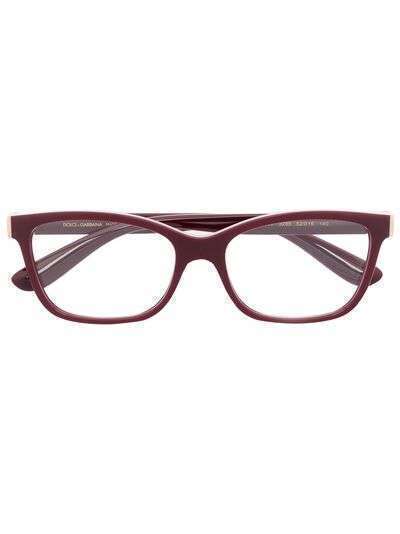 Dolce & Gabbana Eyewear очки в квадратной оправе с логотипом