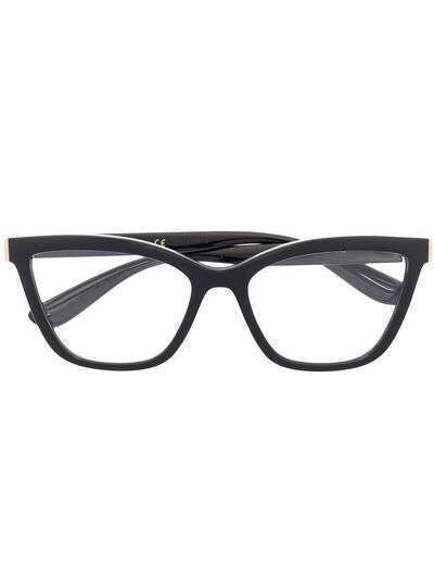 Dolce & Gabbana Eyewear очки в оправе 'кошачий глаз' с логотипом
