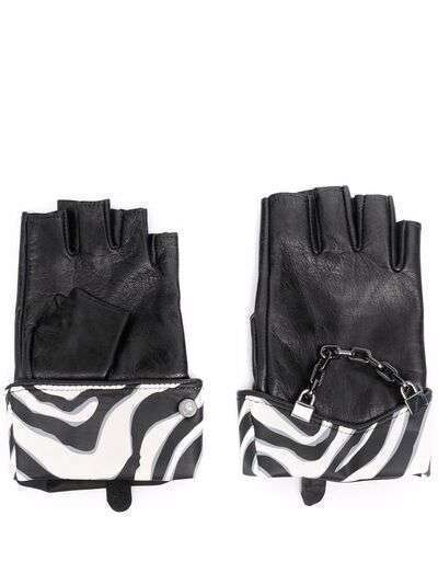 Karl Lagerfeld перчатки K/Karl Seven с зебровым принтом