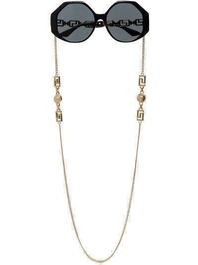 Versace Eyewear солнцезащитные очки в шестиугольной оправе