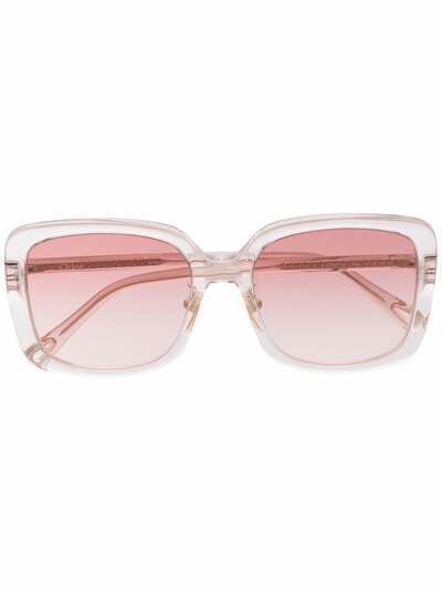 Chloé Eyewear солнцезащитные очки в массивной оправе