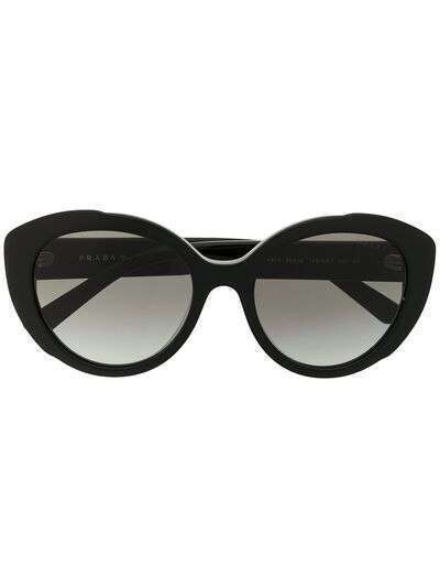 Prada Eyewear солнцезащитные очки в овальной оправе с логотипом