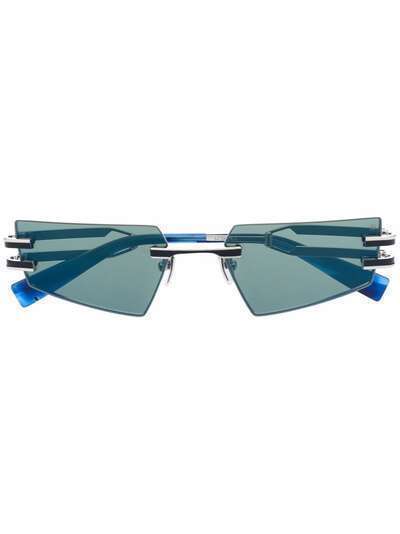 Balmain Eyewear солнцезащитные очки в геометричной оправе