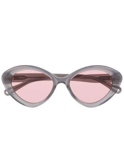 Chloé Eyewear солнцезащитные очки Osco в оправе 'кошачий глаз'