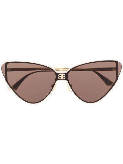 Balenciaga Eyewear солнцезащитные очки Shield 2.0 в оправе 'кошачий глаз'