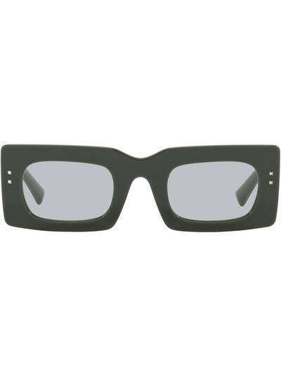 Valentino Eyewear солнцезащитные очки в прямоугольной оправе