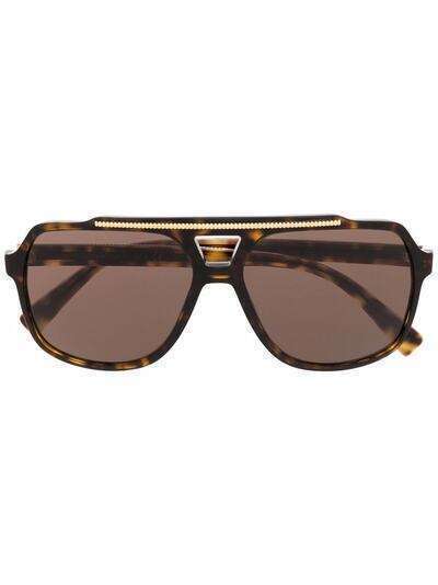 Dolce & Gabbana Eyewear солнцезащитные очки с фактурной отделкой