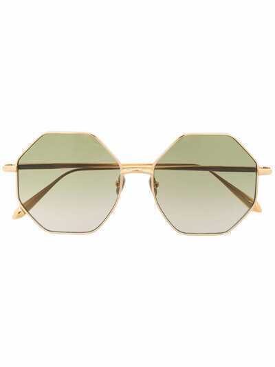 Linda Farrow солнцезащитные очки в оправе геометричной формы