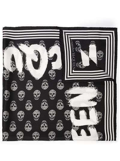 Alexander McQueen шелковый платок с логотипом