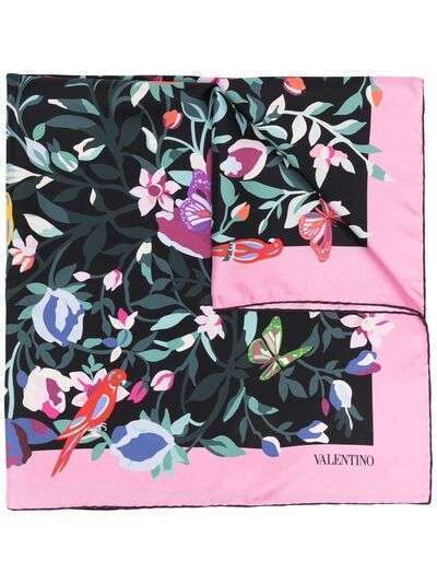 Valentino шелковый платок с принтом
