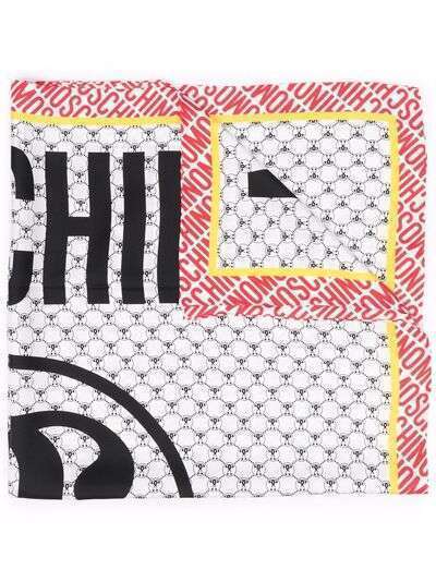 Moschino шелковый платок с логотипом