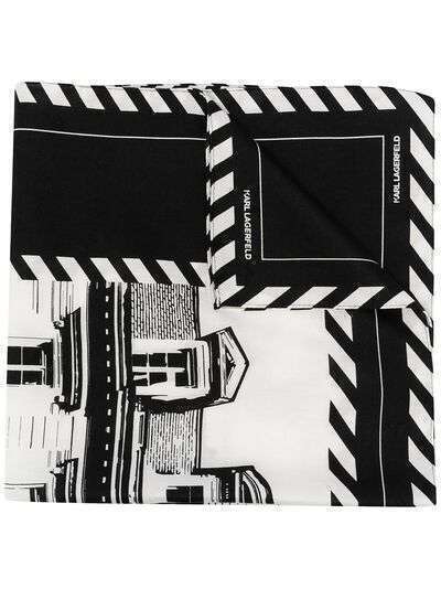 Karl Lagerfeld шарф K/Maison с принтом