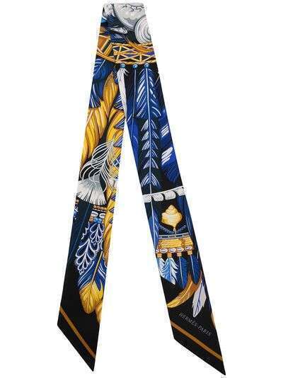 Hermès шелковый платок 2010-2020 годов с принтом