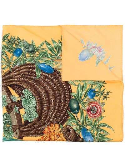 Hermès шелковый платок Passiflores 1990-х годов