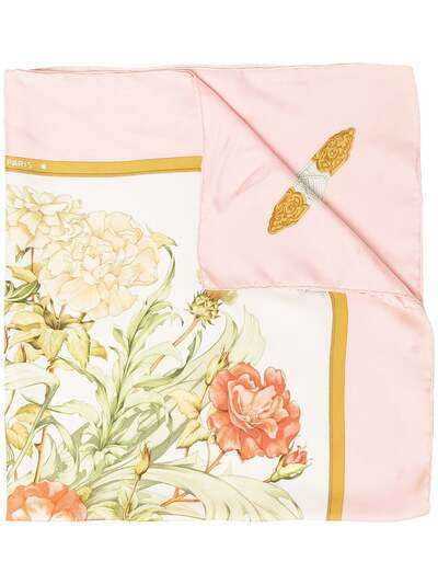 Hermès шелковый платок Regina pre-owned с цветочным принтом