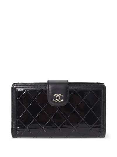 Chanel Pre-Owned стеганый кошелек с логотипом CC