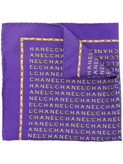 Chanel Pre-Owned шелковый платок 1990-х годов с логотипом