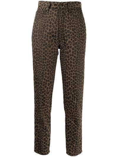 Fendi Pre-Owned укороченные брюки с леопардовым принтом