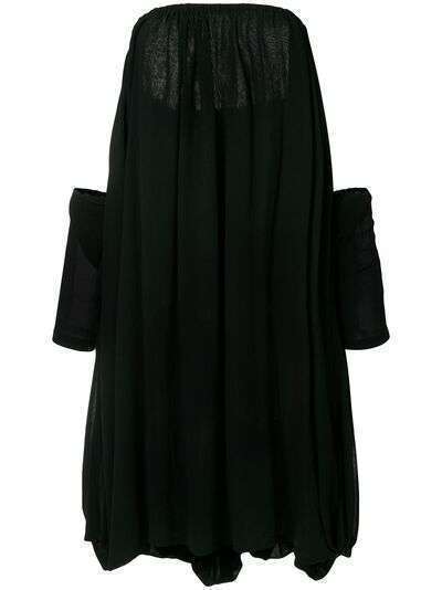 Yohji Yamamoto Pre-Owned расклешенное платье с открытыми плечами