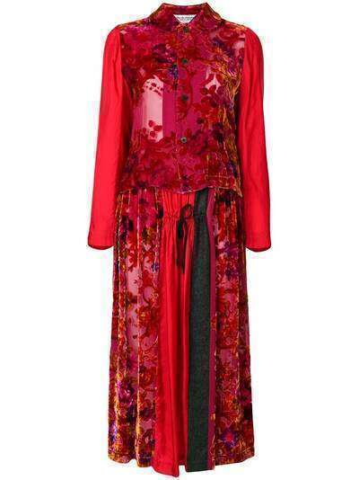 Comme Des Garçons Pre-Owned плиссированное платье с цветочным принтом