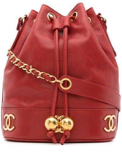 Chanel Pre-Owned сумка-ведро Triple CC 1992-го года