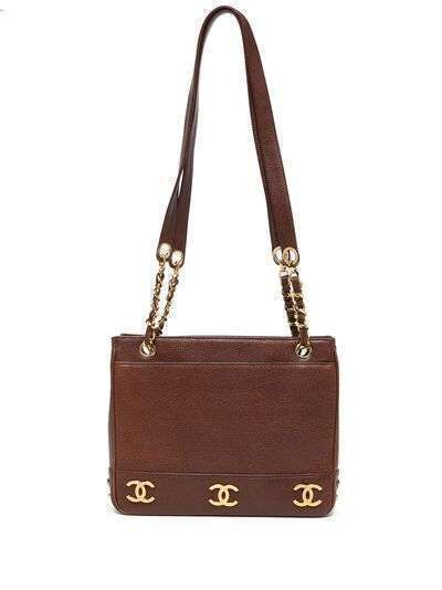 Chanel Pre-Owned сумка на плечо Triple 1992-го года с логотипом CC