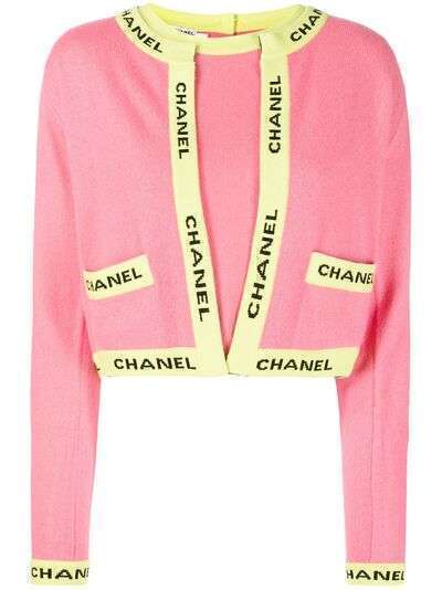 Chanel Pre-Owned комплект 1995-го года из кашемирового кардигана и топа