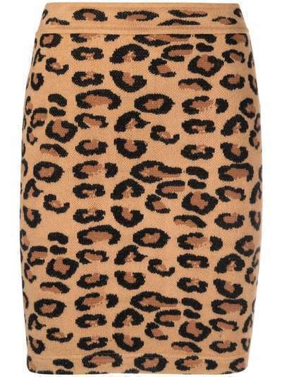 Alaïa Pre-Owned юбка 1990-х годов с леопардовым принтом