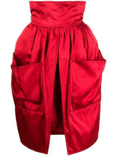 Balenciaga Pre-Owned юбка 1980-х годов с разрезом спереди