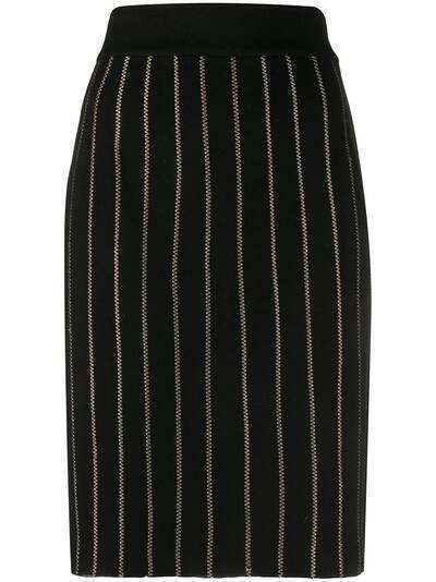 Fendi Pre-Owned юбка-карандаш 2000-х годов в тонкую полоску