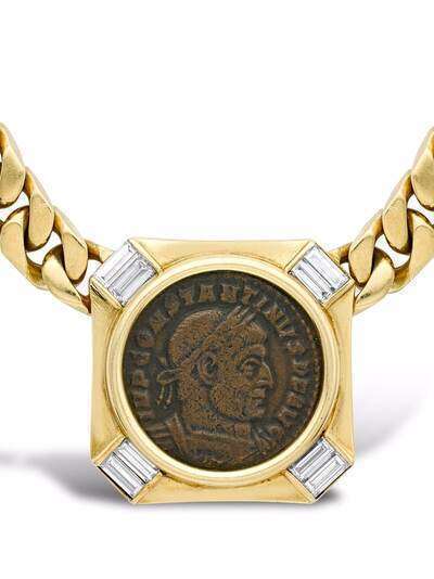 Bvlgari Pre-Owned цепочка на шею Ancient Coin 1980-х годов из желтого золота