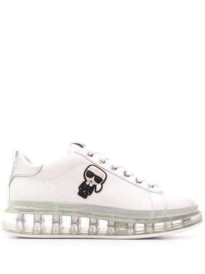 Karl Lagerfeld кроссовки на прозрачной подошве с металлическим логотипом KLL6263001S