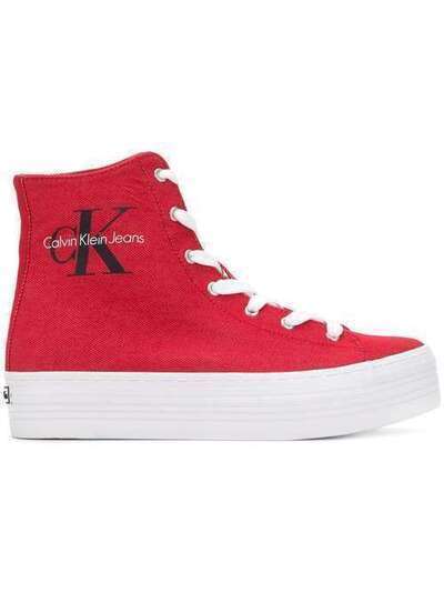 Calvin Klein Jeans хайтопы на массивной платформе RE9733RED