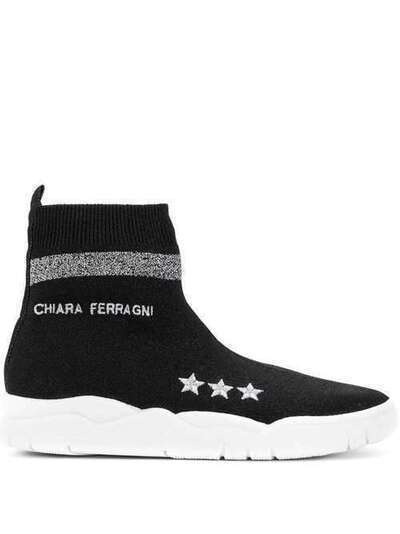 Chiara Ferragni кроссовки с носочной вставкой и логотипом CF2092