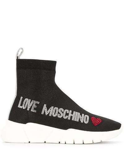 Love Moschino декорированные кроссовки с люрексом JA15103G1AIR0