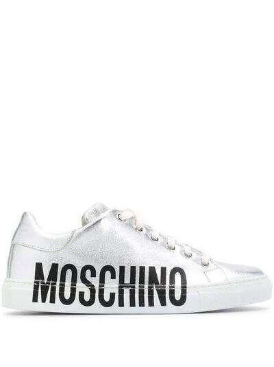 Moschino кроссовки с эффектом металлик MA15022G17MC0902