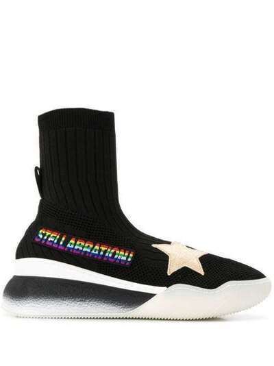 Stella McCartney кроссовки-носки с нашивками 558863W1NF5