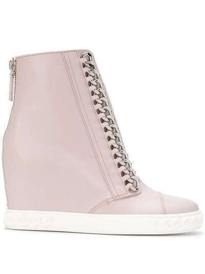 Casadei chain-trimmed wedge sneakers 2R642E080NC964