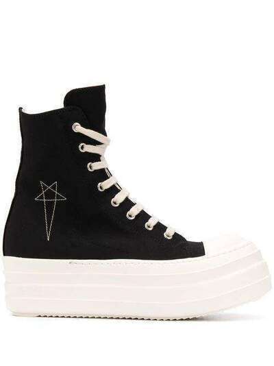 Rick Owens DRKSHDW кроссовки на платформе с вышивкой DS20S5803MUEM4