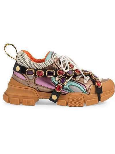 Gucci кроссовки 'Flashtrek' со съемным декором 537133DOR60