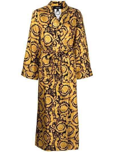 Versace шелковый халат с принтом Baroque